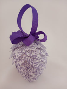 Lavender and White Floral Damask